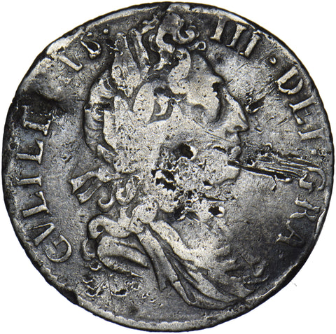 1697 Sixpence - William III British Silver Coin