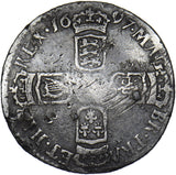 1697 Sixpence - William III British Silver Coin