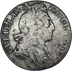 1697 Sixpence - William III British Silver Coin