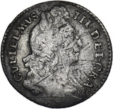 1697 Sixpence - William III British Silver Coin