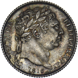 1816 Sixpence - George III British Silver Coin - Very Nice