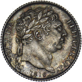 1816 Sixpence - George III British Silver Coin - Very Nice