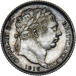 1816 Sixpence - George III British Silver Coin - Superb