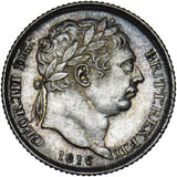 1816 Sixpence - George III British Silver Coin - Superb