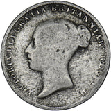 1848 Sixpence (8 Over 7) - Victoria British Silver Coin