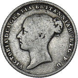 1854 Sixpence - Victoria British Silver Coin