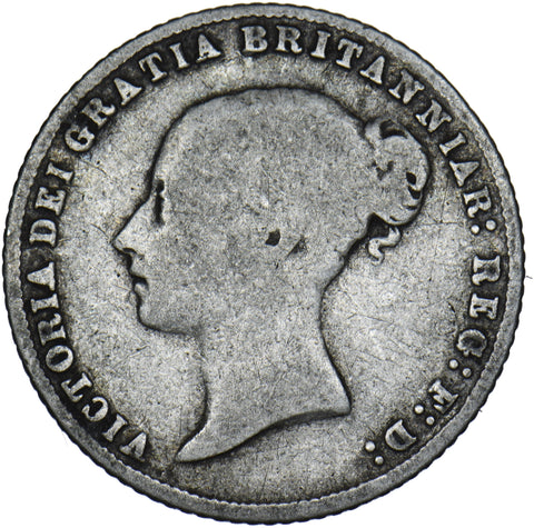 1859 Sixpence - Victoria British Silver Coin