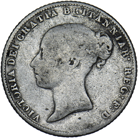 1864 Sixpence - Victoria British Silver Coin