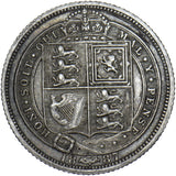 1887 Sixpence (R Over B?) - Victoria British Silver Coin - Very Nice