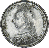 1890 Sixpence - Victoria British Silver Coin - Nice
