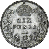 1890 Sixpence - Victoria British Silver Coin - Nice