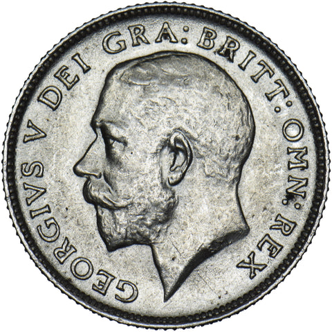 1911 Sixpence - George V British Silver Coin - Very Nice