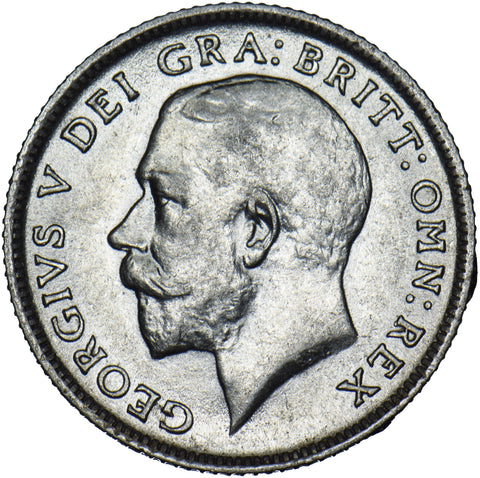 1911 Sixpence - George V British Silver Coin - Nice