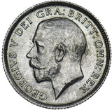 1914 Sixpence - George V British Silver Coin - Very Nice