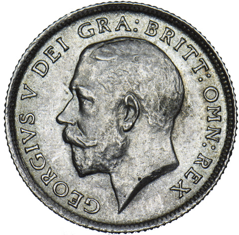1914 Sixpence - George V British Silver Coin - Very Nice
