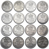 1937 - 1952 Better Grade Sixpences Lot (16 Coins) - George VI British Silver