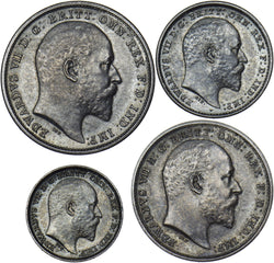 1902 Matt Proof Maundy Set - Edward VII British Silver Coins - Superb