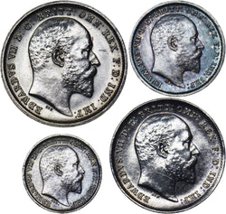 1903 Maundy Set - Edward VII British Silver Coins - Very Nice
