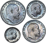 1905 Maundy Set - Edward VII British Silver Coins - Superb