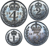 1905 Maundy Set - Edward VII British Silver Coins - Superb