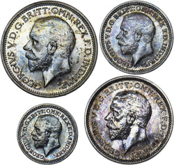 1929 Maundy Set - George V British Silver Coins - Superb