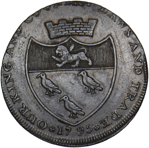 1795 Canterbury Cathedral 18th Century Halfpenny Token - Kent D&H 8