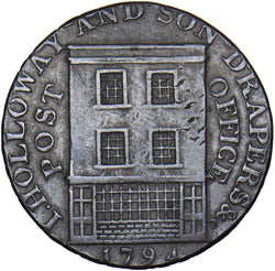 1794 Bridgewater I.Holloway Post Office Halfpenny Token - Somersetshire D&H 86
