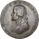 1894 Chichester & Portsmouth John Howard 18th C. Halfpenny Token - Sussex D&H 20