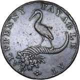 1794 Birmingham Coining & Copper 18th C. Halfpenny Token - Warwickshire D&H 73