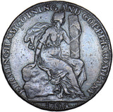 1794 Birmingham Coining & Copper 18th C. Halfpenny Token - Warwickshire D&H 73