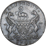 1793 Hudderfield East India House 18th C. Halfpenny Token - Yorkshire D&H 15