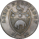 1791 Leeds Shield 18th Century Halfpenny Token - Yorkshire D&H 48