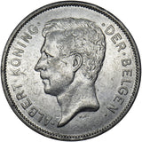 1931 Belgium 5 Francs - Albert Nickel Coin - Very Nice