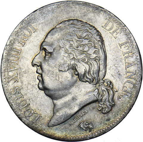 1816 L France Bayonne 5 Francs - Silver Coin - Very Nice