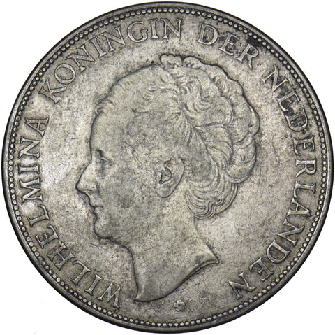 1930 Netherlands 2 1/2 Gulden - Silver Coin - Nice
