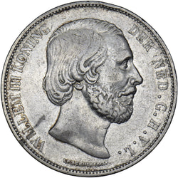 1874 Netherlands 2 1/2 Gulden - Silver Coin - Nice