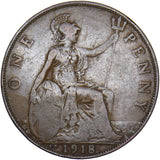 1918 KN Penny - George V British Bronze Coin