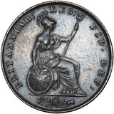 1854 Halfpenny - Victoria British Copper Coin - Nice
