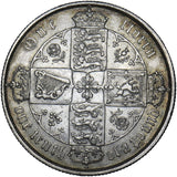 1872 Gothic Florin - Victoria British Silver Coin - Very Nice
