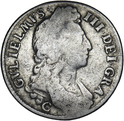 1696 C Shilling (Chester Mint) - William III British Silver Coin