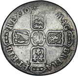 1696 C Shilling (Chester Mint) - William III British Silver Coin