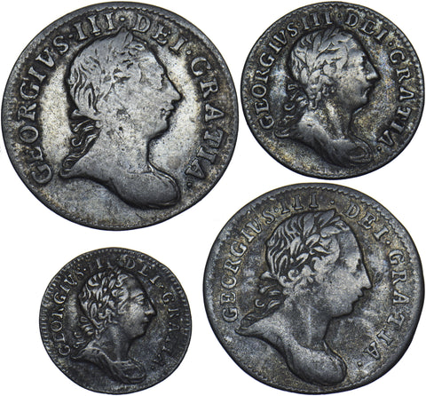 1766 Maundy set - George III British Silver Coins - Nice