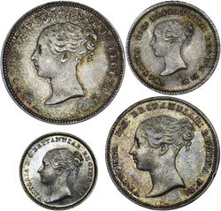 1838 Maundy set (Currency 3d) - Victoria British Silver Coins - Very Nice
