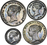 1858 Maundy set - Victoria British Silver Coins - Very Nice