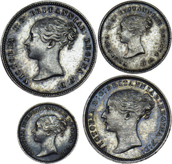 1869 Maundy set - Victoria British Silver Coins - Very Nice