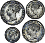 1869 Maundy set - Victoria British Silver Coins - Very Nice