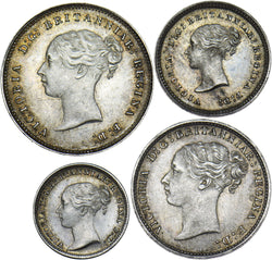 1887 Maundy set (With Case) - Victoria British Silver Coins - Superb