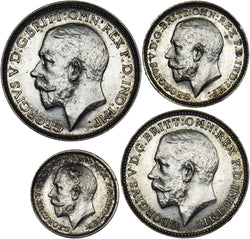 1918 Maundy set - George V British Silver Coins - Very Nice