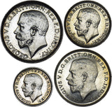 1919 Maundy set - George V British Silver Coins - Superb