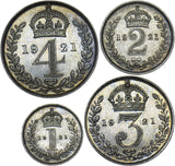 1921 Maundy set - George V British Silver Coins - Superb